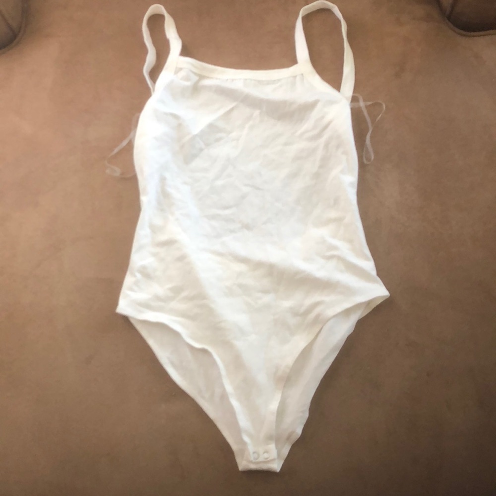Open back high neck bodysuit